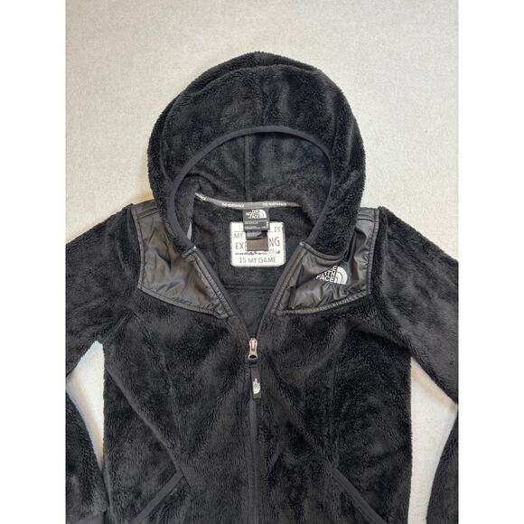 The North Face Girls (M)10-12 Fuzzy Jacket Black Oso Fleece Soft Full Zip hoodie - Picture 10 of 10